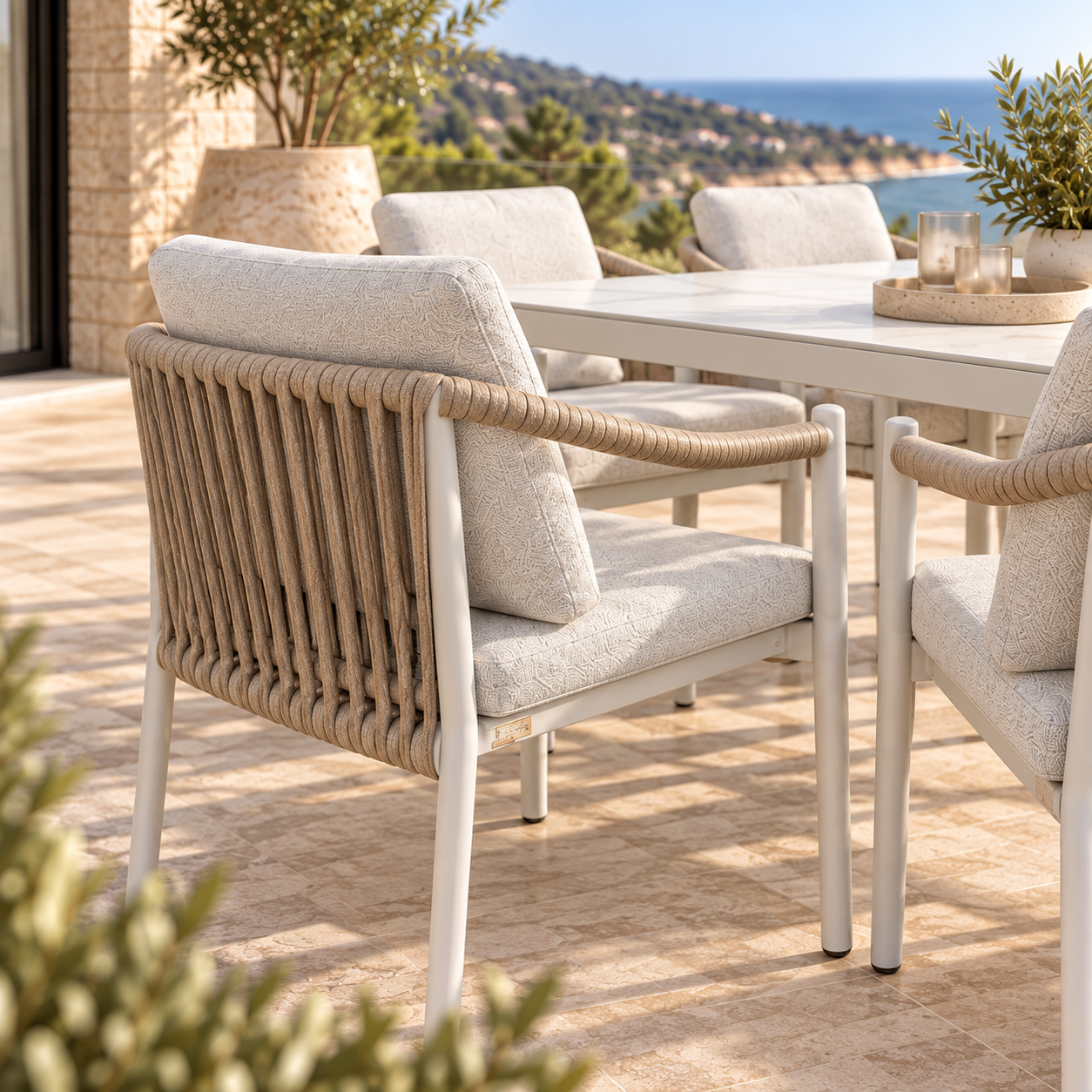 VITTA DINING SET coastal terrace rope dining chairs (1)