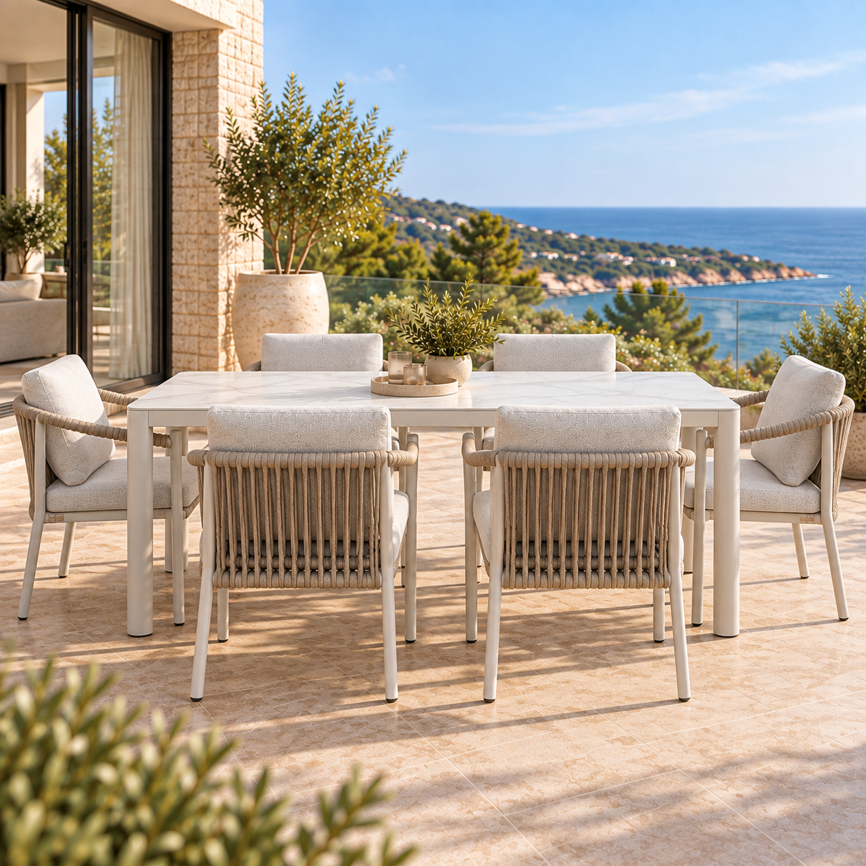 VITTA DINING SET mediterranean terrace dining by the sea (2)